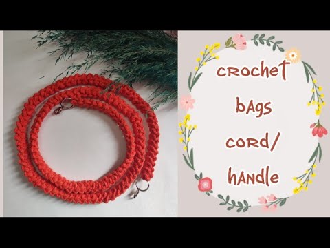 crochet bags cord tutorial for beginners/ ჩანთის სახელურის ქსოვა დამწყებთათვის